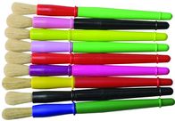 9つの色のプラスチック ハンドルの絵筆、利用できる多彩な水彩画の絵筆一定OEM