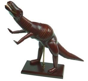 恐竜/Diplodoucusの動物の人体摸型の木の芸術家モデル中国の杜松材料